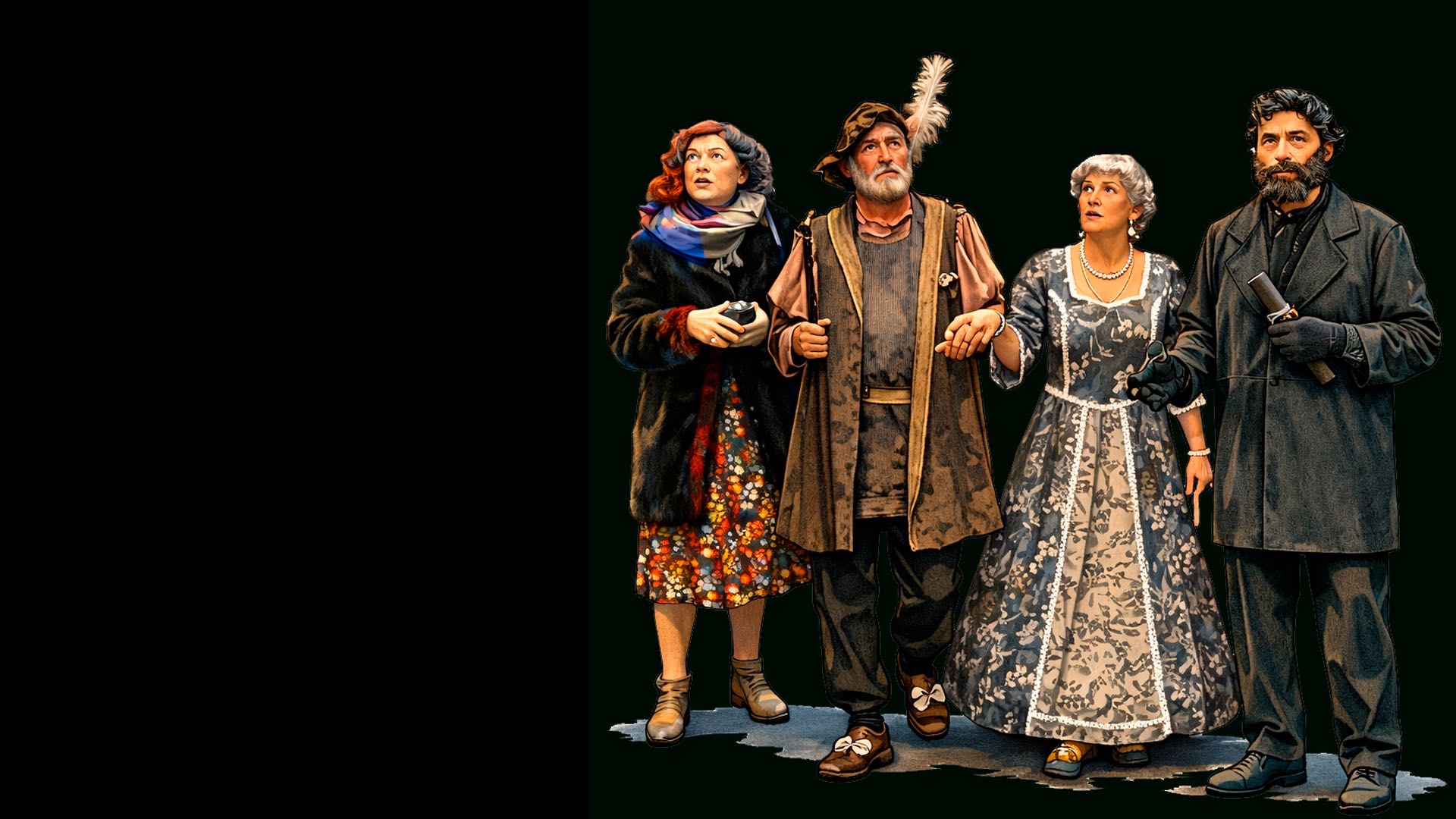 O Soño de Viveiro — Maruja Mallo, Carlos V, Isabel de Portugal y Nicomedes Pastor Díaz, personajes históricos del cortometraje
